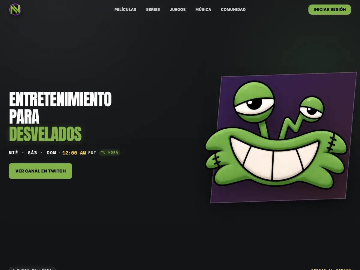 NoWildo homepage