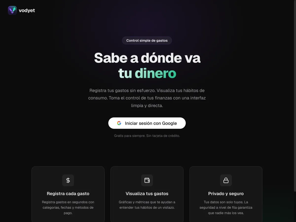 Vodyet homepage